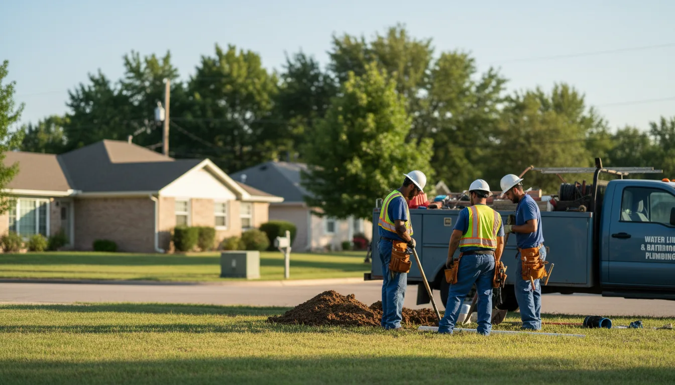 Residential water line and bathroom plumbing service in Tribune, KS